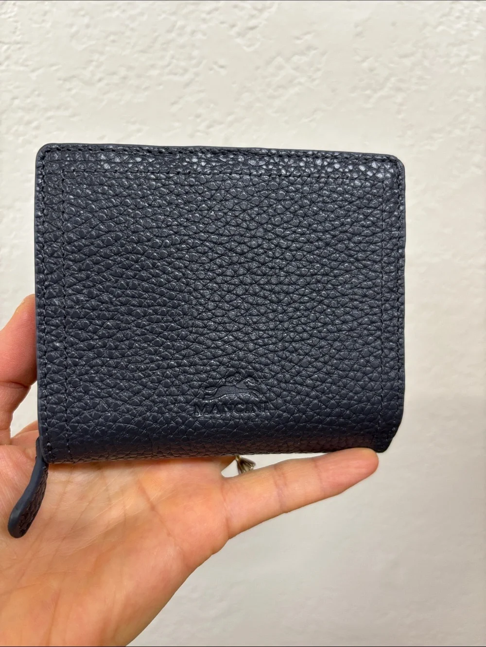 Mancini gray Leather Wallet